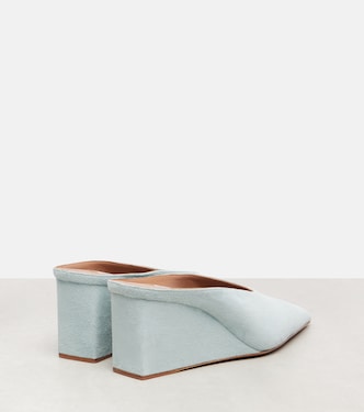 Mules Cube 75 in suede con zeppa | Alaïa