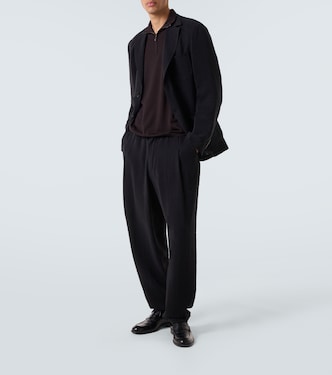 Pullover in lana vergine con mezza zip | Giorgio Armani
