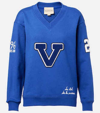 Embroidered cotton jersey sweatshirt | Valentino