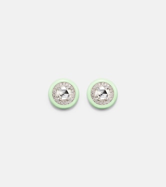 Pendientes de oro blanco de 18 ct con diamantes | Kamyen