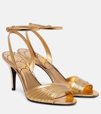 Ladycrush metallic leather sandals | Valentino Garavani