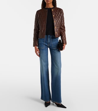 Amy cropped quilted leather jacket | Nili Lotan