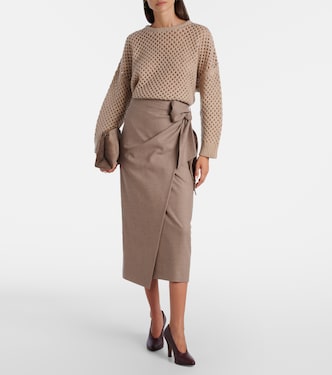 Falda envolvente Bingo en mezcla de cachemir | Max Mara