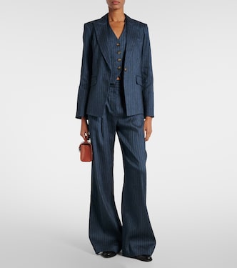 Rimini linen-blend wide-leg pants | Veronica Beard