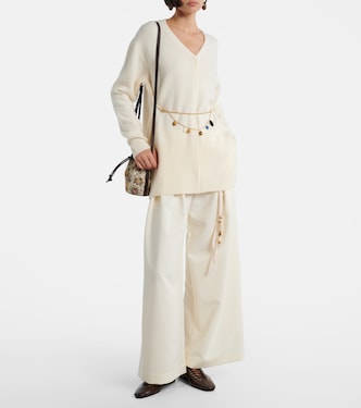 Belted wool cardigan | Xu Zhi