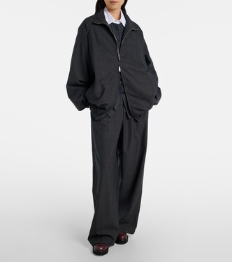 Baxter plaid oversized blouson jacket | The Frankie Shop