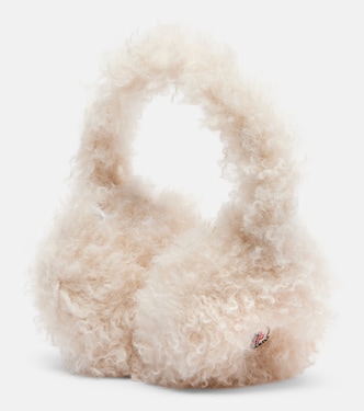 Logo faux shearling earmuffs | Moncler