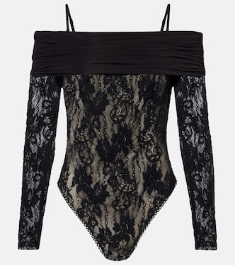 Rebellion off-shoulder lace bodysuit | Zimmermann