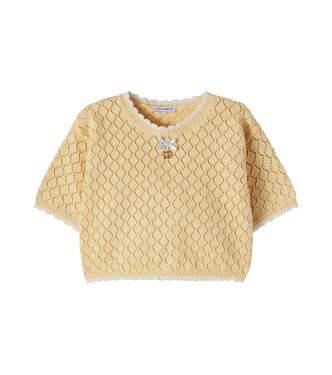 DG open-knit cotton top | Dolce&Gabbana Kids