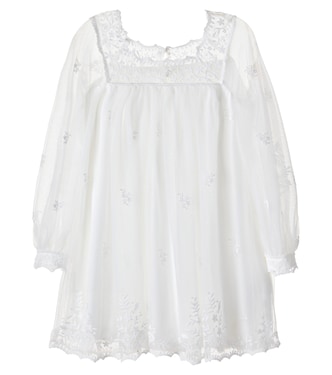 Embroidered tulle dress | Chloé Kids