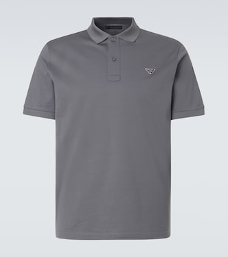 Cotton piqué polo shirt | Prada