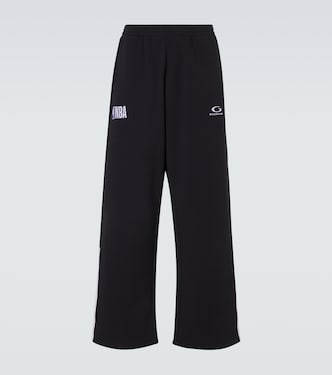 x NBA logo cotton fleece sweatpants | Balenciaga