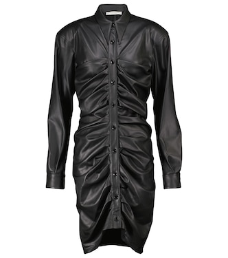 Robe froncée en cuir synthétique | Philosophy di Lorenzo Serafini