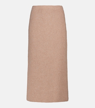 Gonna Davenport ribbed-knit midi skirt | Loro Piana
