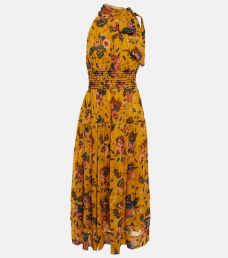 Maya floral silk chiffon midi dress | Ulla Johnson