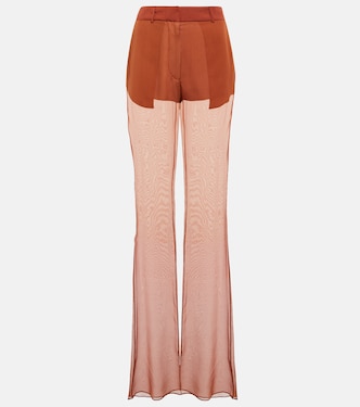 Pantalon ample à taille mi-haute en soie | Nensi Dojaka