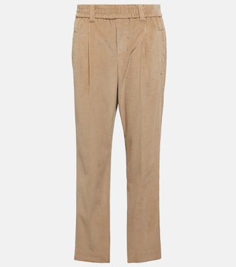 Pantaloni a vita media in velluto a coste | Brunello Cucinelli
