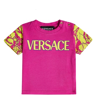 Baby - T-shirt Barocco Silhouette in misto cotone | Versace Kids