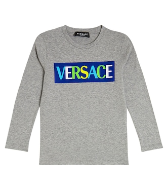 로고 코튼 저지 티셔츠 | Versace Kids