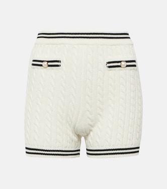 Shorts in maglia di cotone a trecce | Alessandra Rich