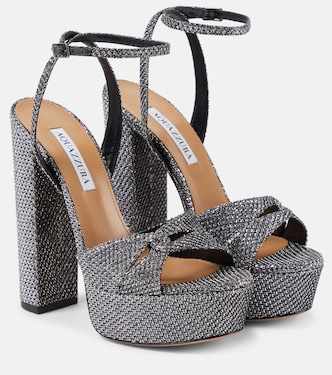 Sinner 140 metallic platform sandals | Aquazzura
