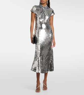 Sequined midi dress | Self-Portrait