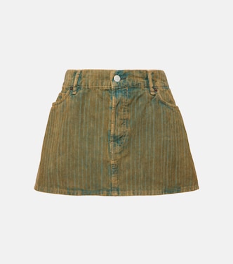 Minifalda de pana de algodón desteñida | Acne Studios
