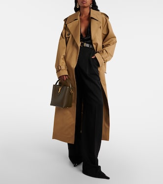 Pantaloni in lana a gamba larga | Saint Laurent