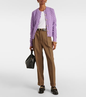 Cable-knit wool and cashmere cardigan | Polo Ralph Lauren