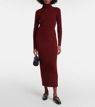 Cashmere midi skirt | Jardin des Orangers