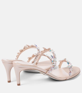 Eden Slider 60 embellished satin sandals | Rene Caovilla