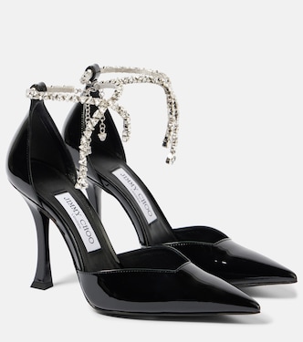 Stevie 100 embellished patent leather pumps | Jimmy Choo