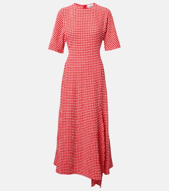 Seersucker midi dress | Ganni