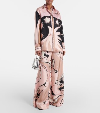 Pantalon ample Orchidee en soie | Pucci