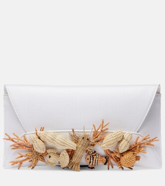 Marea raffia-effect clutch | Aquazzura