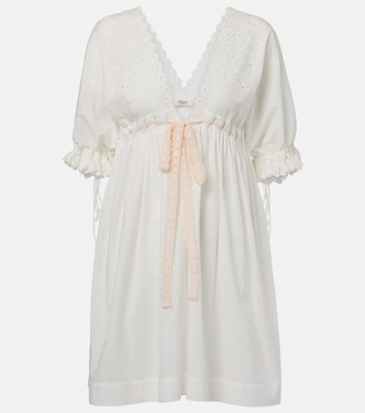 Broderie anglaise cotton-blend minidress | Chloé