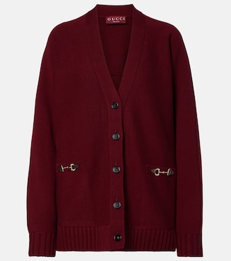 Cárdigan de lana y cachemir con Horsebit  | Gucci