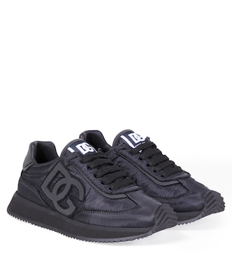 DG leather-trimmed snekaers | Dolce&Gabbana Kids