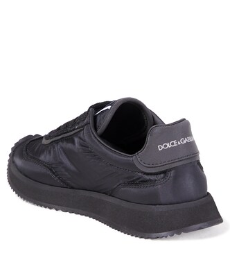 DG leather-trimmed snekaers | Dolce&Gabbana Kids