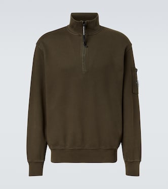 Lens cotton half-zip sweatshirt | C.P. Company