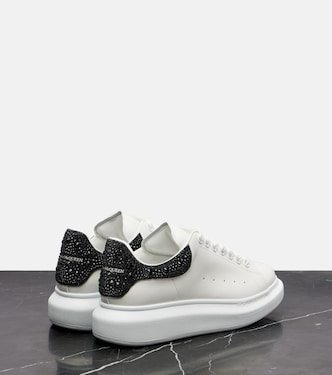 Oversized embellished leather sneakers | McQueen