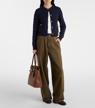 Cable-knit wool and cashmere cardigan  | Polo Ralph Lauren