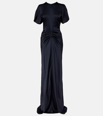 Gathered satin gown | Victoria Beckham