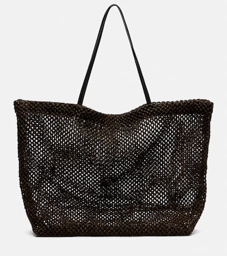 Borsa Barn Medium in mesh con pelle | The Row