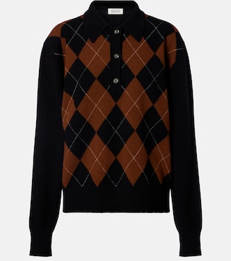 Argyle wool polo sweater | Róhe