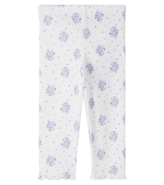 Baby floral cotton-blend leggings | Louise Misha