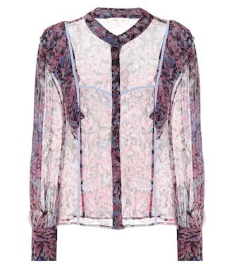 Beatrix printed chiffon blouse | LoveShackFancy