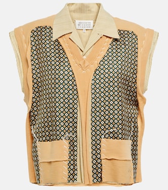 Camisa de algodón y seda estampada | Maison Margiela