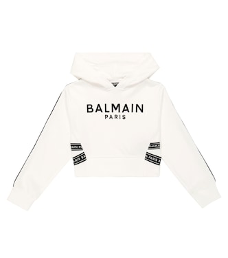 Sudadera con capucha de algodón con logo | Balmain Kids
