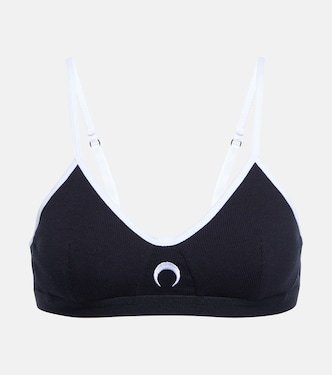 Bralette in misto cotone con logo | Marine Serre